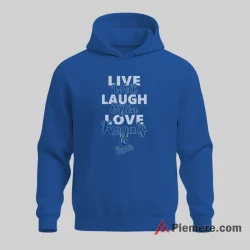 Kansas City Royals Live Well Laugh Often Love Baseball Spirit Shirt on royal blue hoodie for men graphic tee