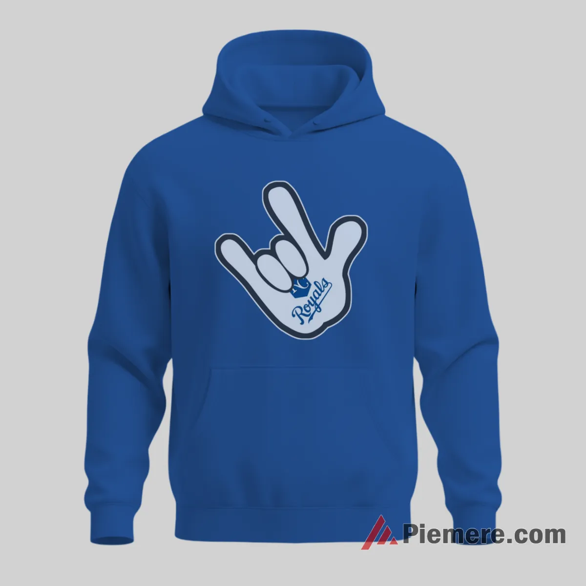 Kansas City Royals Mickey Mouse Rock Hand Fan Shirt on royal blue hoodie for men graphic tee