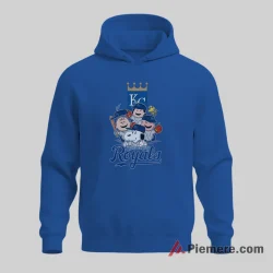 Kansas City Royals Snoopy Charlie Brown Woodstock Baseball Shirt on royal blue hoodie for men graphic tee