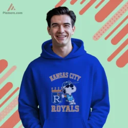 Snoopy Royals graphic on royal blue hoodie