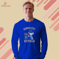 Royals crest and Snoopy on royal blue long sleeve
