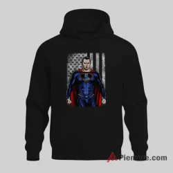 Kansas City Royals Superman American Flag Hero Baseball Shirt on black hoodie for men graphic tee