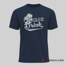 Kansas City Royals This Team Makes Me Drink Baseball Fan Shirt on navy short sleeve shirt for men graphic tee