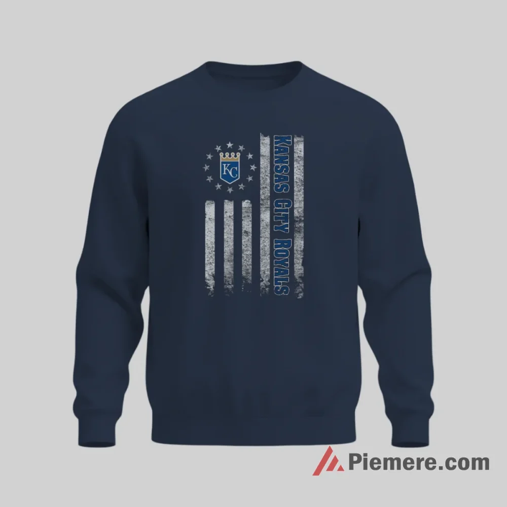 Kansas City Royals Vintage American Flag Baseball Pride Shirt on graphic shirt for men graphic tee