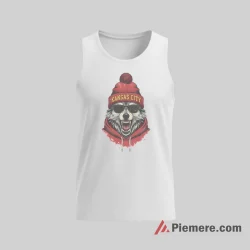 Kansas City Wolf Retro Street Fan Beanie Shirt on white tank top for men graphic tee