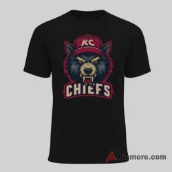 Kc Wolf Kansas City Chiefs Fierce Mascot Street Shirt on black short sleeve shirt for men graphic tee