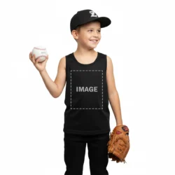 kid boy tank top black1