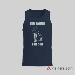 Like Father Like Son Milwaukee Brewers Family Fan Shirt on navy tank top for men graphic tee