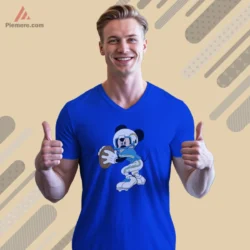 Chargers V neck tee in royal blue