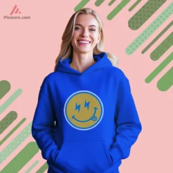 Chargers smiley face hoodie in royal blue