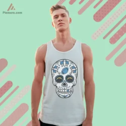 Los Angeles Chargers Sugar Skull Shirt on white men tank top