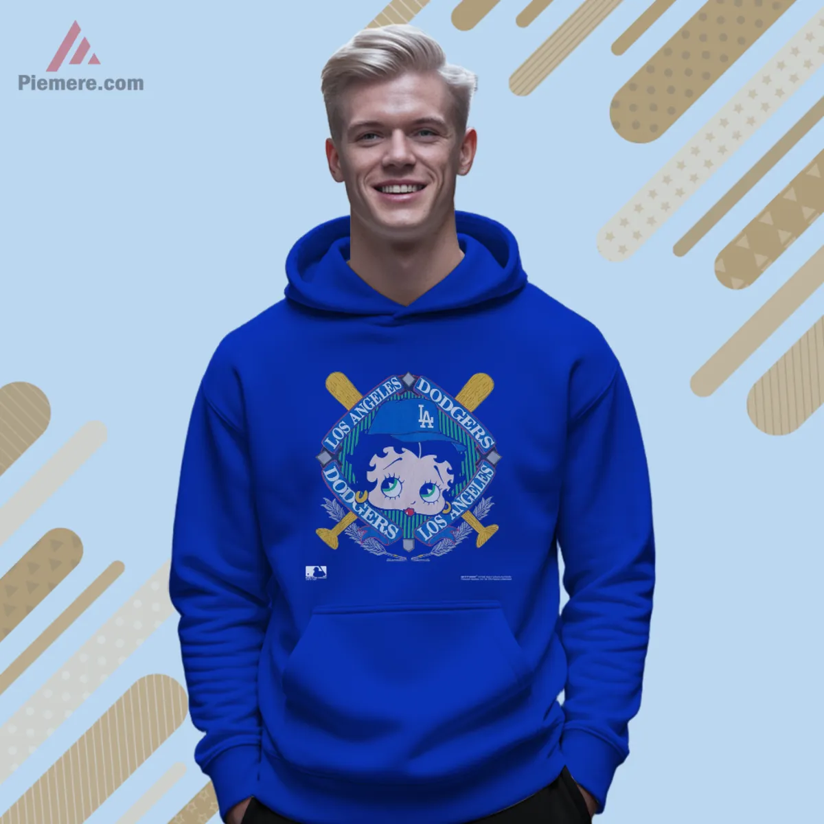 Dodgers mashup hoodie in royal blue