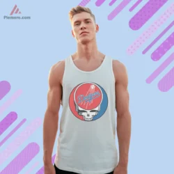 Los Angeles Dodgers Grateful Dead Shirt on white tank top