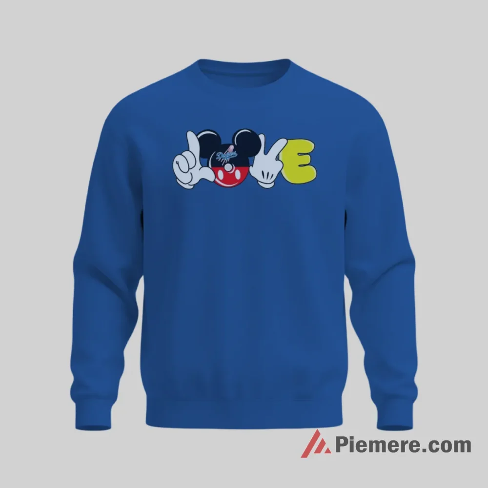 Los Angeles Dodgers Mickey Love Hand Gesture Shirt on graphic shirt for men graphic tee