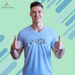 Los Angeles Dodgers Snoopy Shirt with Peanuts lineup on light blue