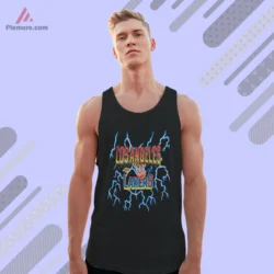 Black tank top with Lakers lightning graphic