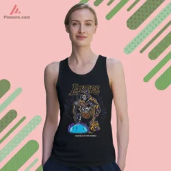 Los Angeles Lakers Trouble In The Bubble Grim Reaper Basketball Shirt tank top in black