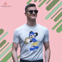 Los Angeles Rams Mickey Mouse Quarterback Shirt white short sleeve front view