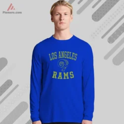 Rams retro logo long sleeve in royal blue