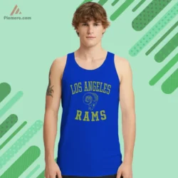Rams retro logo tank top in royal blue