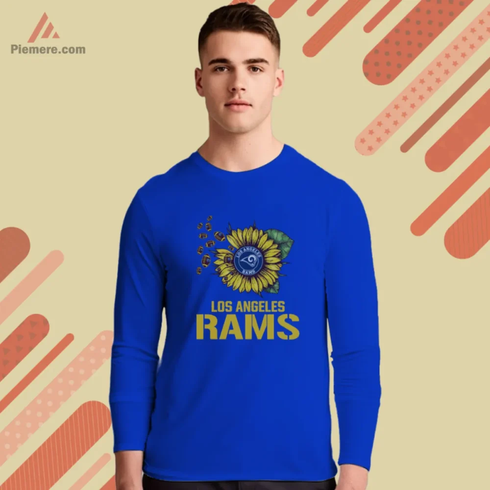 Royal blue long sleeve with sunflower and team mark