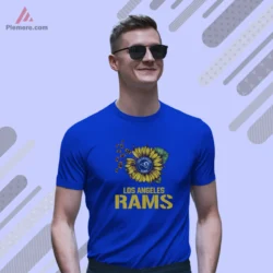 Los Angeles Rams Sunflower Shirt royal blue short sleeve front view