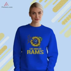 Royal blue sweatshirt featuring floral team design