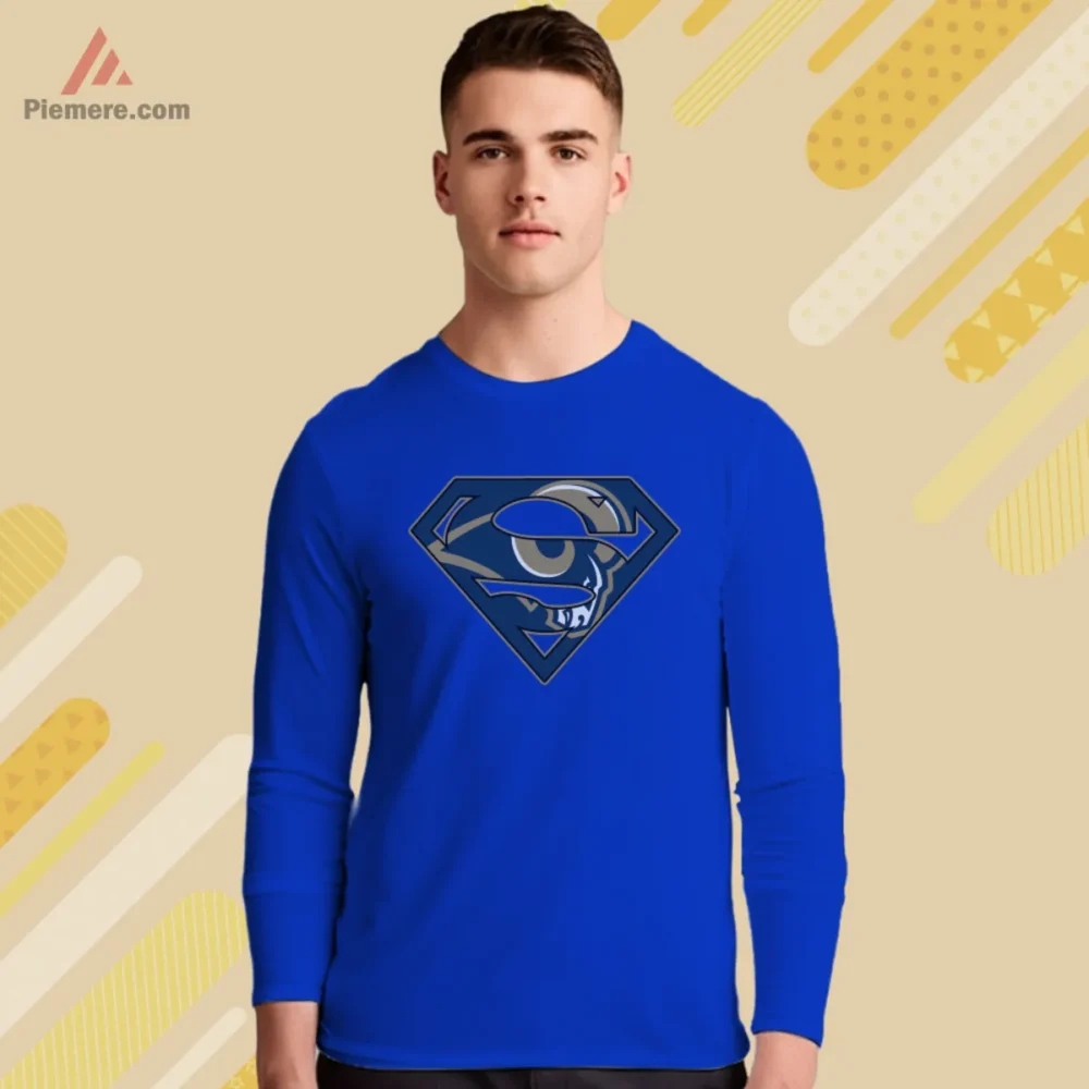 Royal blue long sleeve with S crest and ram emblem