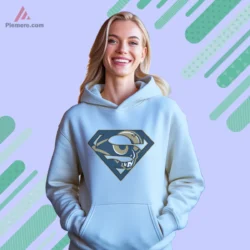 Light blue hoodie with S crest and ram head