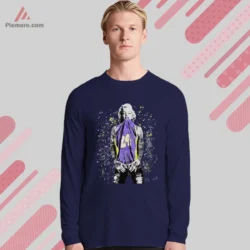 Navy long sleeve Lakers tribute shirt with Marilyn Monroe and number 24