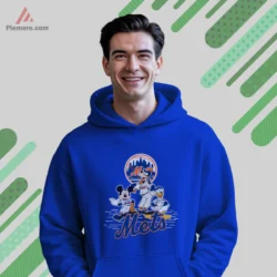Royal blue hoodie with Mickey Donald and Goofy in Mets uniforms