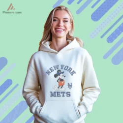 White hoodie with playful cartoon and team pride