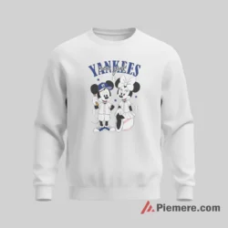 Mickey And Minnie Yankees Sweetheart Pinstripe Fan Shirt on graphic shirt for men graphic tee