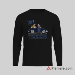 Mickey And Pluto Yankees Road Trip Baseball Shirt on black long sleeve shirt for men graphic tee