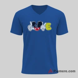 Mickey Love Hands Milwaukee Brewers Cartoon Shirt on royal blue v-neck shirt for men graphic tee