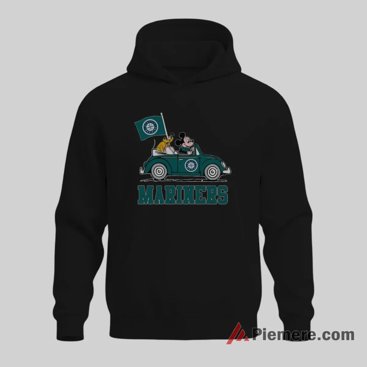 Mickey Mouse And Pluto Seattle Mariners Road Trip Baseball Shirt on black hoodie for men graphic tee