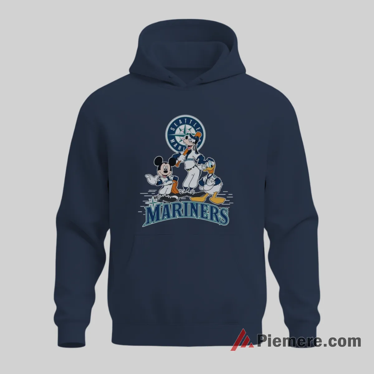 Mickey Mouse Donald Duck And Goofy Seattle Mariners Baseball Shirt on navy hoodie for men graphic tee