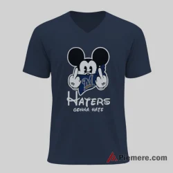 Mickey Mouse Haters Gonna Hate Milwaukee Brewers Fan Shirt on navy v-neck shirt for men graphic tee