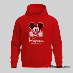 Mickey Mouse Kansas City Chiefs Haters Gonna Hate Shirt on red hoodie for men graphic tee