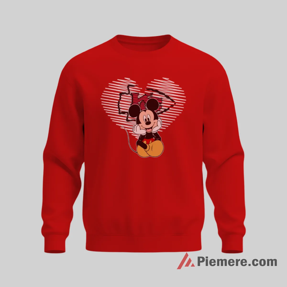 Mickey Mouse Kansas City Chiefs Heart Fan Shirt on graphic shirt for men graphic tee