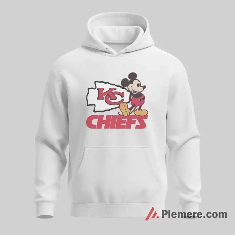 Mickey Mouse Kansas City Chiefs Kc Logo Clean White Shirt on white hoodie for men graphic tee