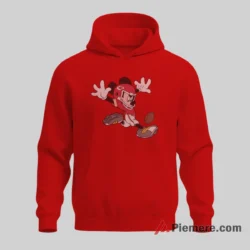 Mickey Mouse Kansas City Chiefs Kickoff Action Shirt on red hoodie for men graphic tee
