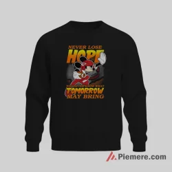 Mickey Mouse Kansas City Chiefs Never Lose Hope Shirt on graphic shirt for men graphic tee