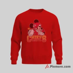 Mickey Mouse Kansas City Chiefs Red Block Letter Shirt on graphic shirt for men graphic tee