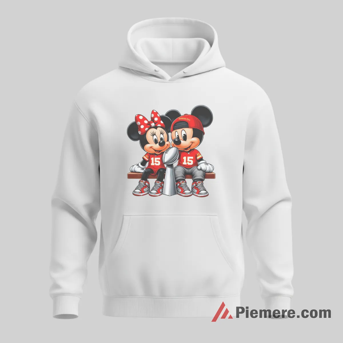 Mickey Mouse Minnie Mouse Kansas City Chiefs Duo Fan Shirt on white hoodie for men graphic tee