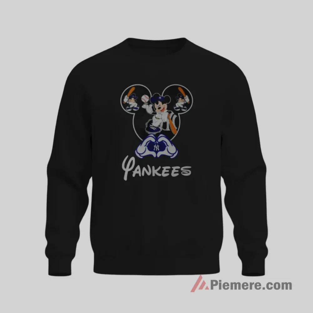 Mickey Yankees Baseball Icons Head Silhouette Shirt on graphic shirt for men graphic tee