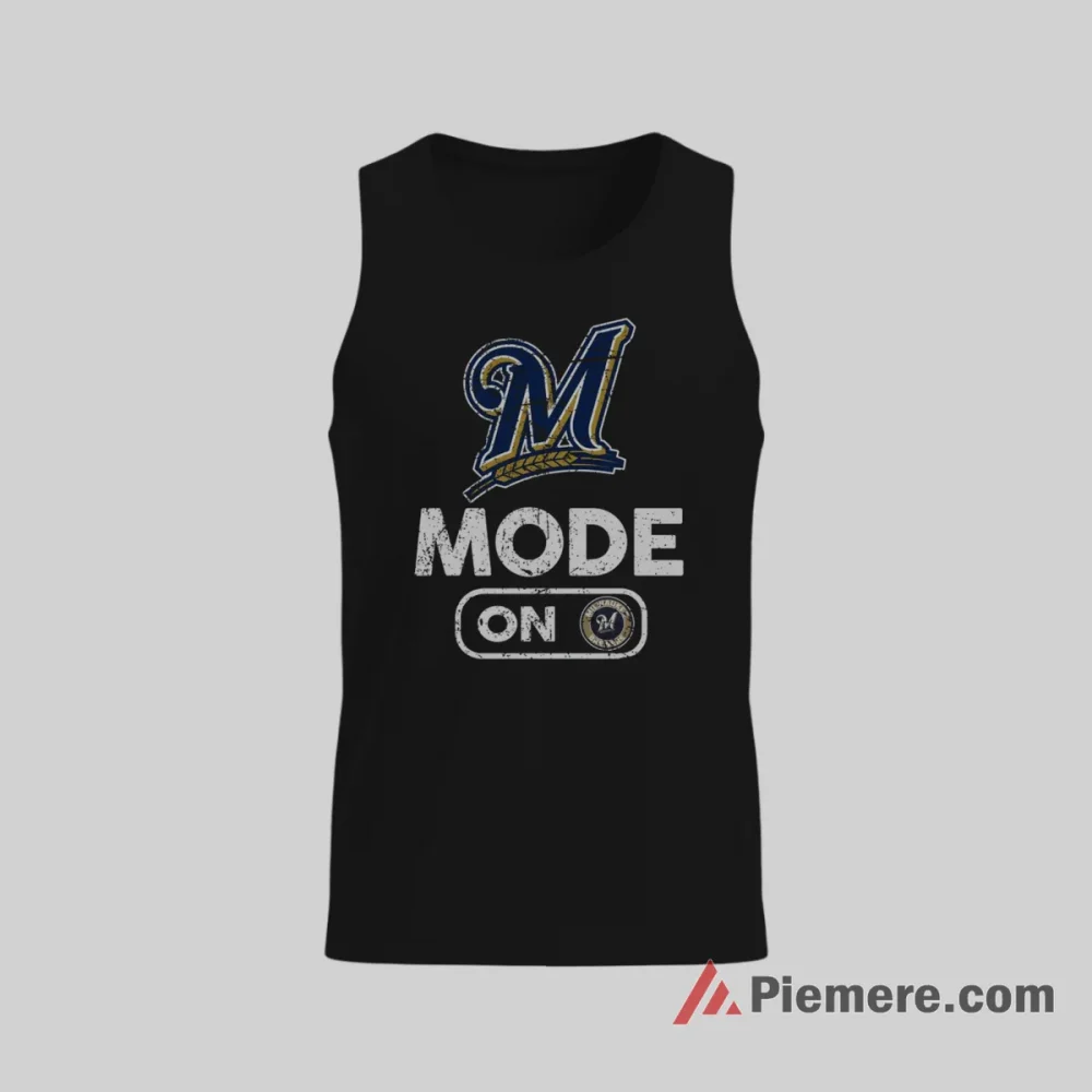 Milwaukee Brewers Game Mode On Fan Shirt on black tank top for men graphic tee