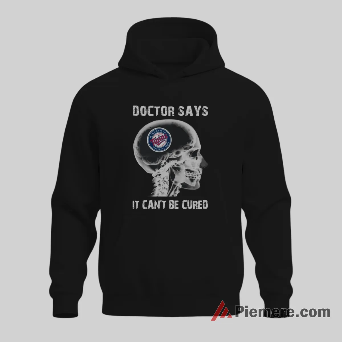 Minnesota Twins Baseball Addiction Skull Shirt on black hoodie for men graphic tee