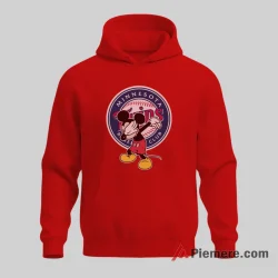 Minnesota Twins Dabbing Mickey Mouse Sports Celebration Shirt on red hoodie for men graphic tee