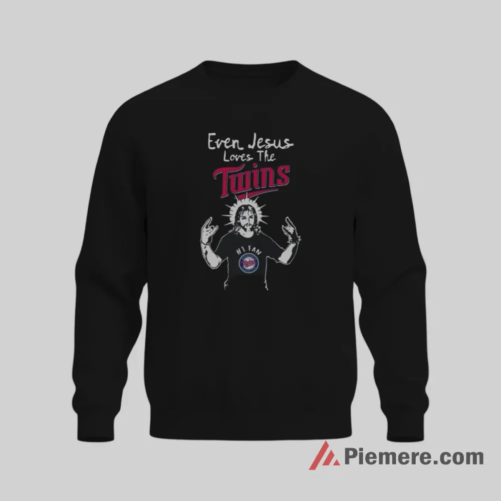 Minnesota Twins Even Jesus Loves The Twins Baseball Shirt on graphic shirt for men graphic tee